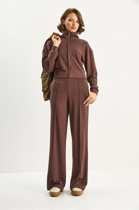 Vollzip Sweatshirt und Hose Zweiteiliges Koord-Set - Image 4
