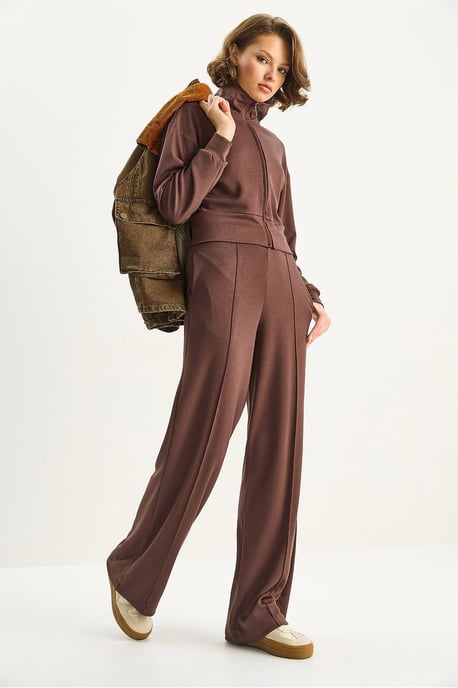 Vollzip Sweatshirt und Hose Zweiteiliges Koord-Set - Image 6