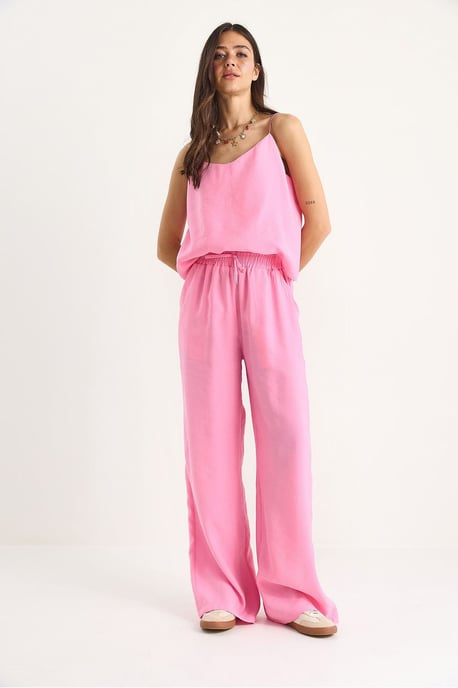 Ärmelloses Trägertop und weite Hose Set - Image 3