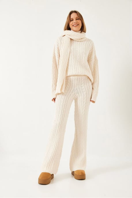 Strickpullover mit Struktur Oversized Co-Ord Set - Image 3