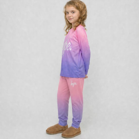 Mädchen Leggings Kinder Pink Pastellverlauf Stretch Freizeit Weiche Passform Hose - Image 4