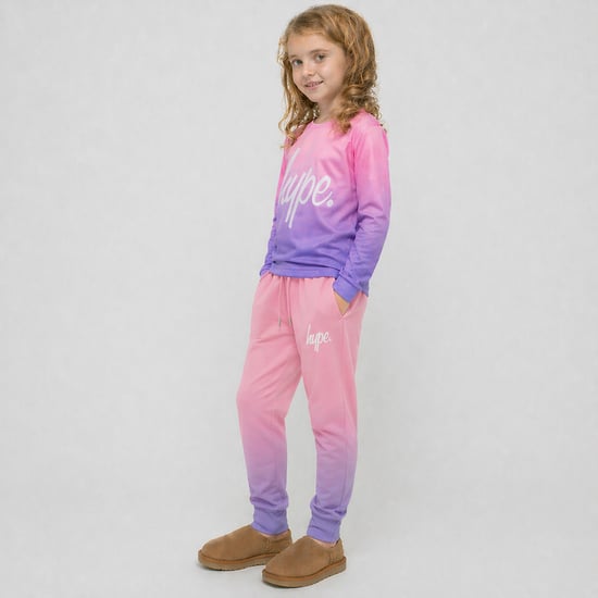 Mädchen Leggings Kinder Pink Pastellverlauf Stretch Freizeit Weiche Passform Hose - Image 5