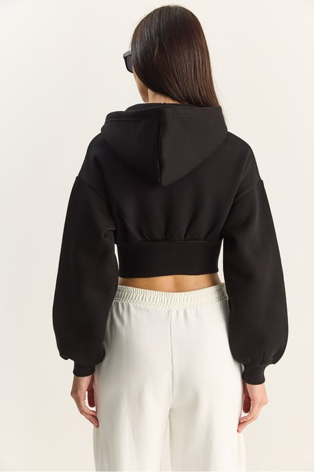 Kapuzensweatshirt im Slim Fit mit Rippstrick-Muster - Image 6