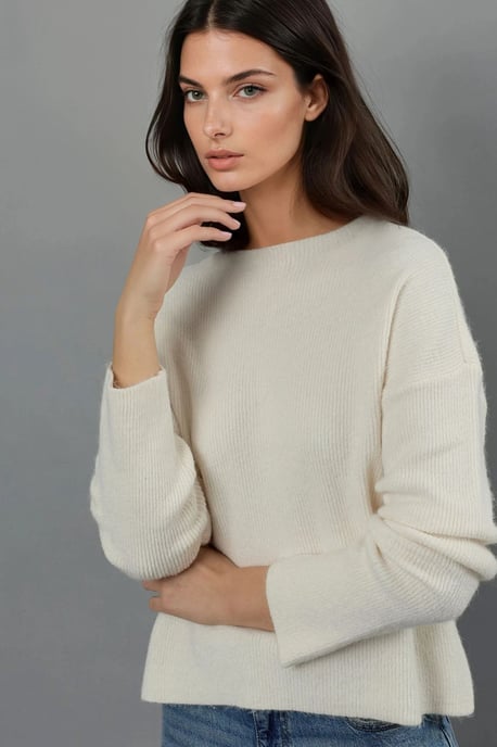 Ultrasoft Crew Neck Knopf-Cardigan für doppelte Verwendung - Image 4