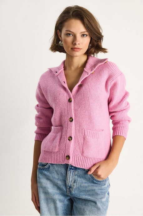 Texturiertes Strickwaren Langarm-Cardigan - Image 2
