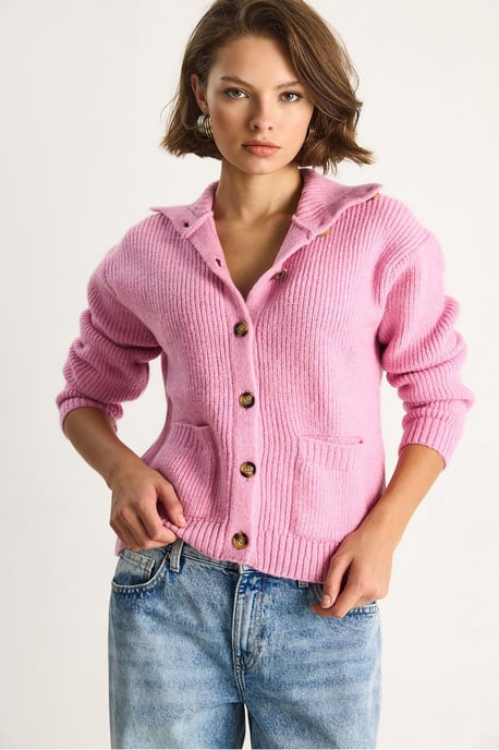 Texturiertes Strickwaren Langarm-Cardigan - Image 3