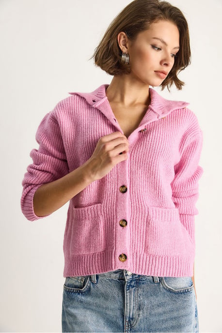Texturiertes Strickwaren Langarm-Cardigan - Image 4