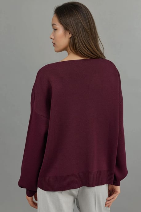 V-Ausschnitt Strickjacke mit Schleifendetail - Image 3