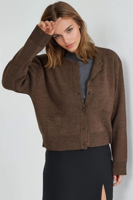 Cardigan mit verdeckten Knöpfen und Taschen - Image 1