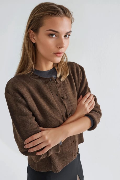 Cardigan mit verdeckten Knöpfen und Taschen - Image 2