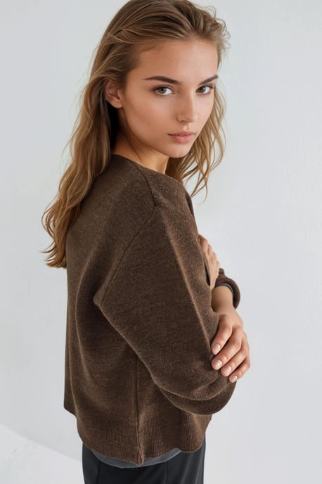 Cardigan mit verdeckten Knöpfen und Taschen - Image 6