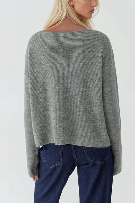 Ultraweicher Rundhalsausschnitt-Cardigan mit Knöpfen und doppelt nutzbar - Image 5