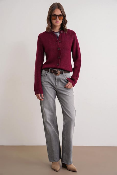 Rippstrick-Button-Cardigan - Image 2