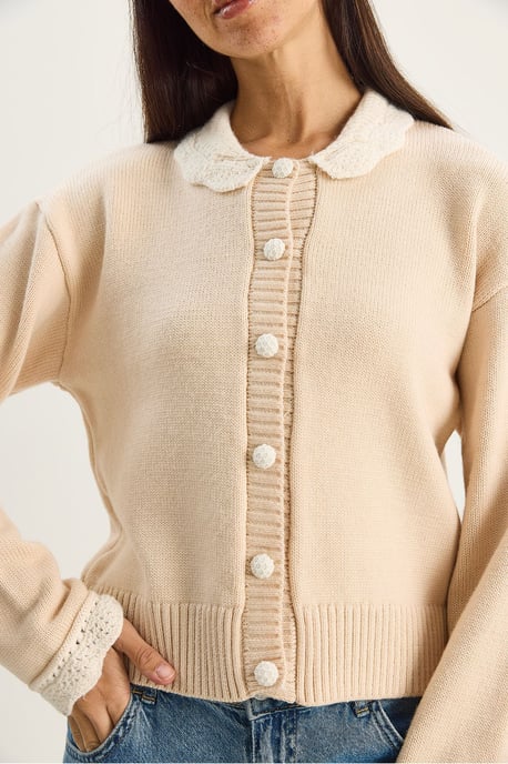 Dicker Rippstrick-Cardigan mit Knopfverschluss - Image 4