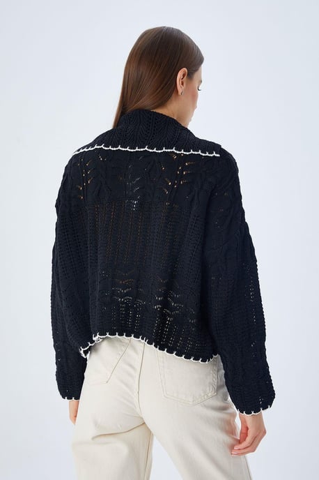 Strukturierter Strickjacke mit Knopfverschluss - Image 6