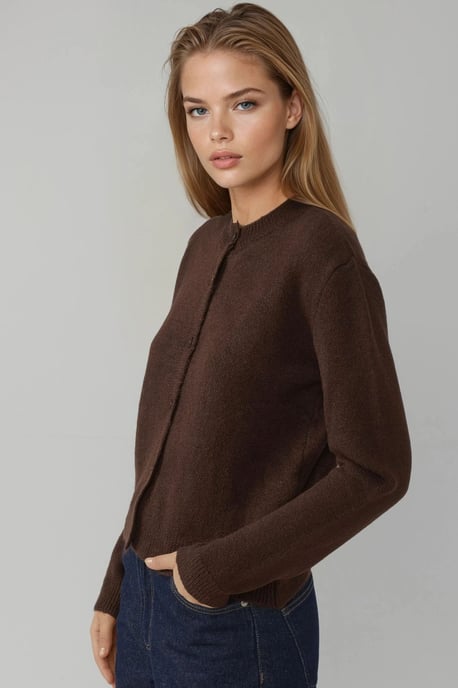 Crew Neck Strickjacke mit weichem Griff - Image 4