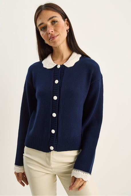 Dicker Rippenstrick-Cardigan mit Knopfverschluss - Image 3