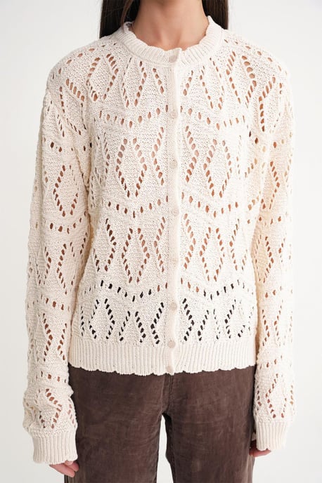 Strickjacke mit Struktur und Knopfverschluss - Image 5