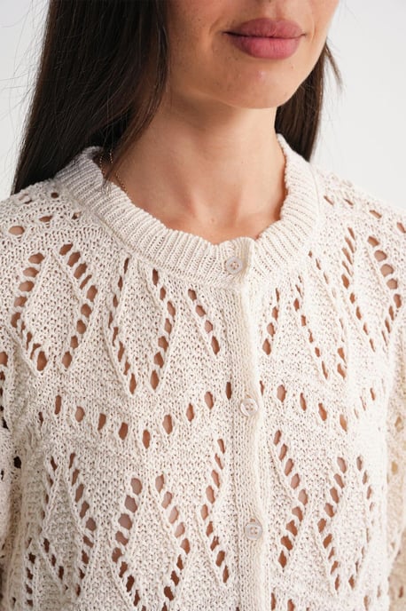 Strickjacke mit Struktur und Knopfverschluss - Image 6