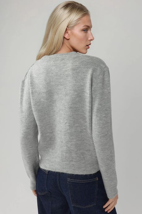 Crew Neck Strickwaren Weicher Touch Cardigan - Image 5