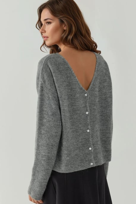 Ultrasofter V-Ausschnitt cardigan mit Knöpfen in Doppelverwendung - Image 2