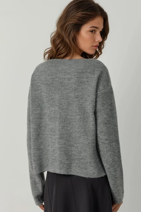 Ultrasofter V-Ausschnitt cardigan mit Knöpfen in Doppelverwendung - Image 6
