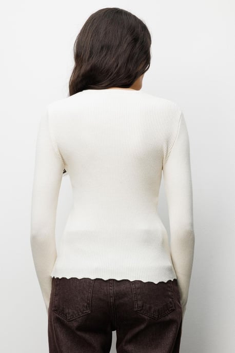 Rippstrick-Knopf-Cardigan - Image 5