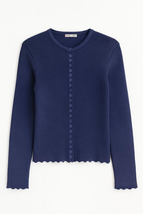 Rippstrick Knopf-Cardigan - Image 5