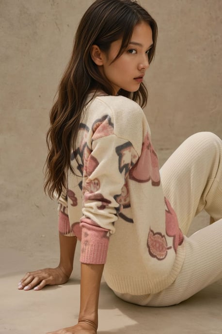 Blumen-Jacquard-Cardigan - Image 2
