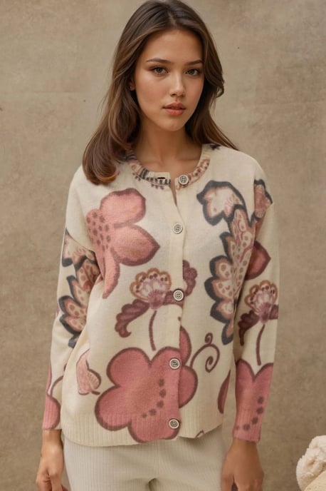 Blumen-Jacquard-Cardigan - Image 4