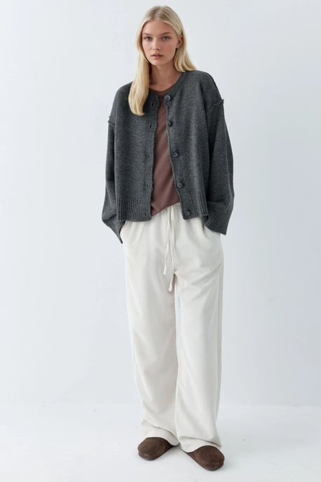 Lässiger Knopfstrick-Cardigan - Image 5