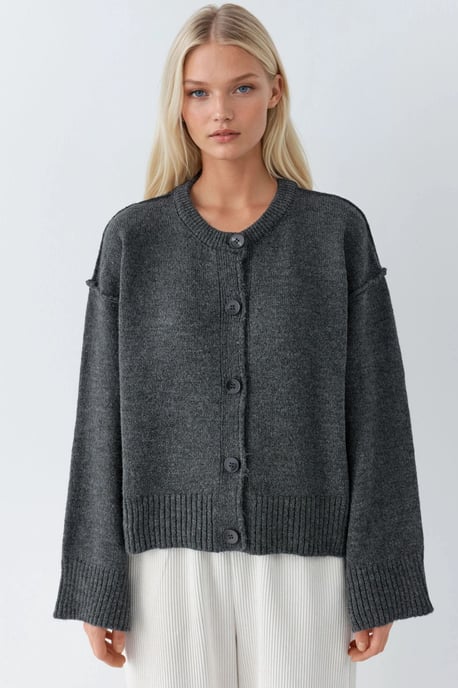 Lässiger Knopfstrick-Cardigan - Image 6