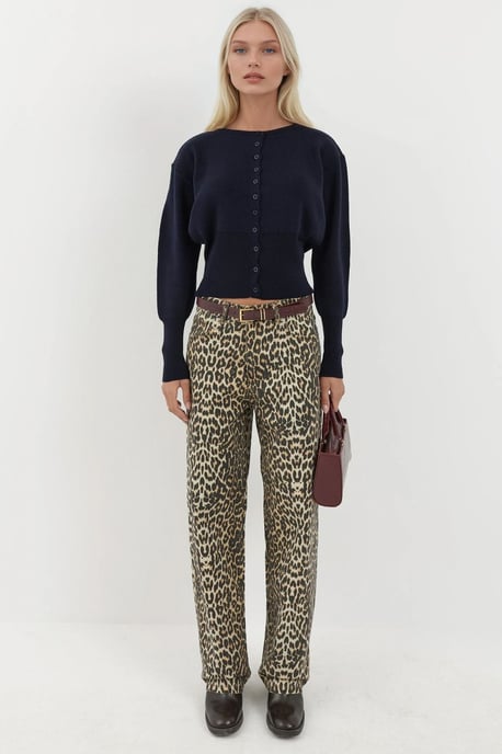 Slim Fit Rundhalsstrickjacke - Image 5