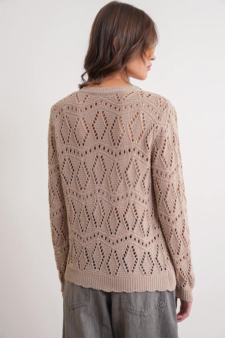 Strickjacke mit Struktur und Knopfverschluss - Image 6