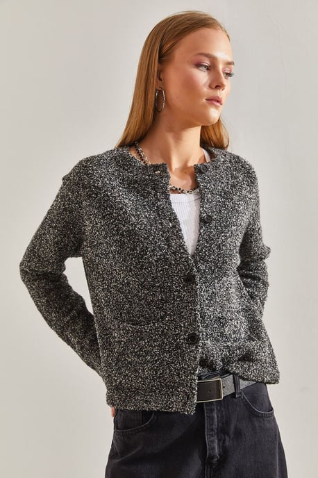 Strukturierter Strick-Cardigan mit Knopfverschluss - Image 2