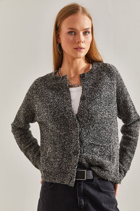 Strukturierter Strick-Cardigan mit Knopfverschluss - Image 3