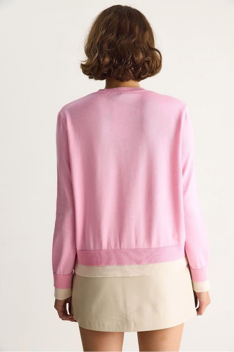 Farbblockierter Langarm-Button-Cardigan - Image 6