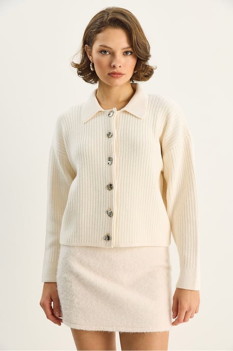 Strickjacke mit Knopfverschluss - Image 5