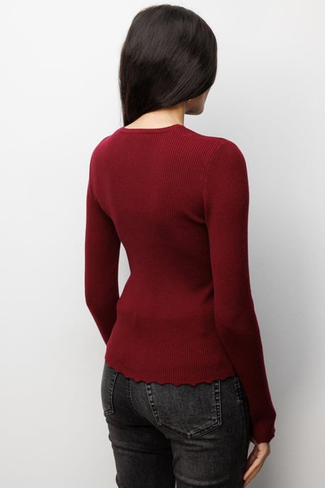 Rippstrick-Knopf-Cardigan - Image 3
