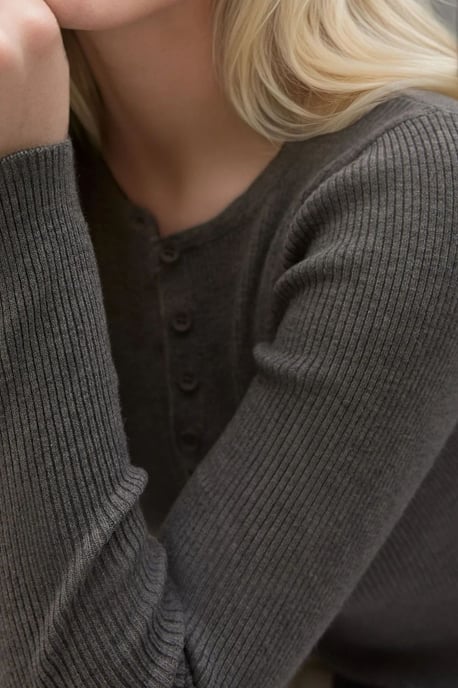 Langärmliger Knopf-Cardigan - Image 3