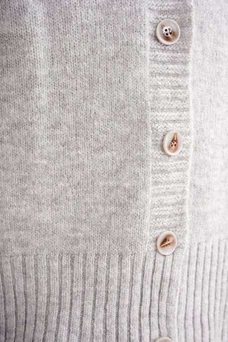 Knopfleistung V-Ausschnitt Rippstrick-Cardigan - Image 6