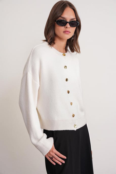 Knopfrippstrickjacke - Image 3
