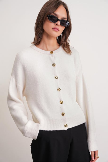 Knopfrippstrickjacke - Image 4