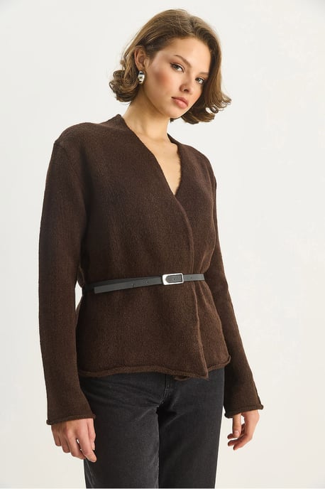 Gürtel-Details Cardigan - Image 4