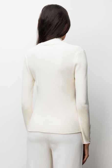 Slim Fit Halb-Rollkragen-Cardigan mit Knopfverschluss - Image 4