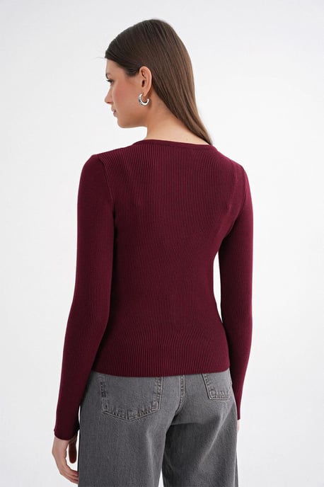 Knopfbetonter Slim Fit Rippstrick-Cardigan - Image 4
