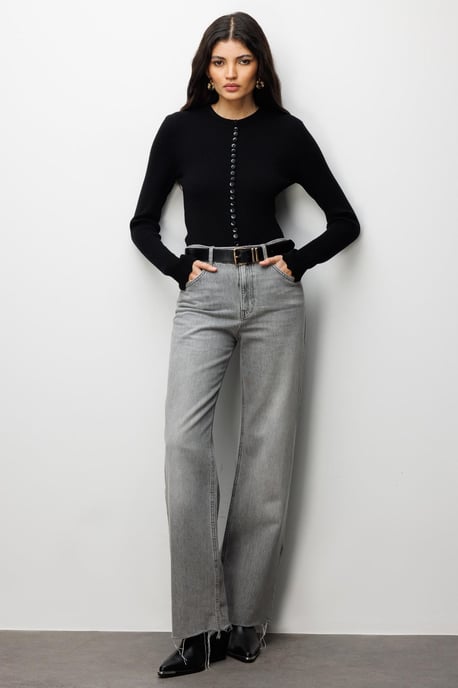 Rippstrick-Knopf-Cardigan - Image 2