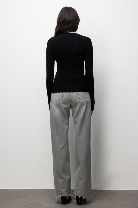 Rippstrick-Knopf-Cardigan - Image 4