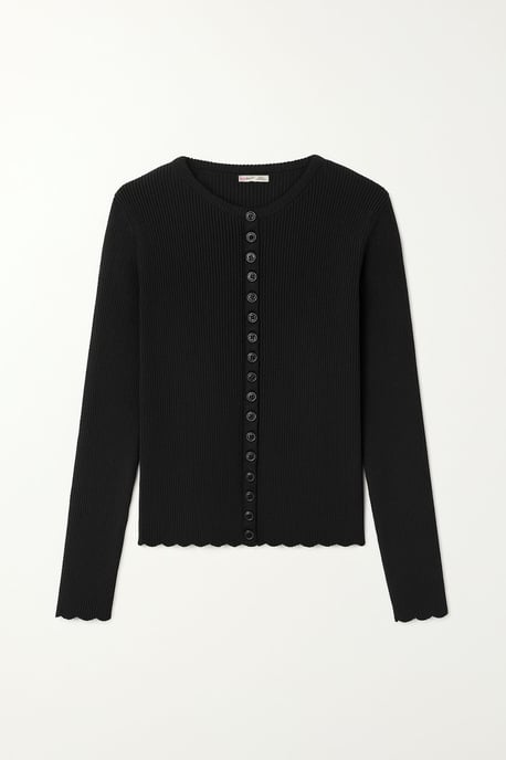 Rippstrick-Knopf-Cardigan - Image 5