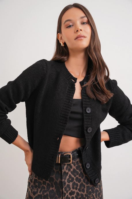 Rippstrick-Button-Cardigan - Image 4